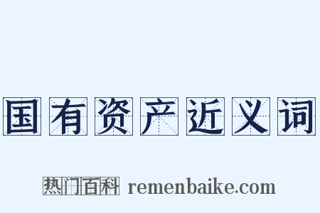 国有资产近义词是什么意思的图片